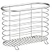 InterDesign Forma Newspaper and Magazine Rack for Bathroom, Office, Den - Brushed Stainless