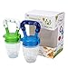 Fresh Food Feeder Pacifier,Feeder baby Fruit Mesh Feeder Teething Toy Silicone Pouches for Toddlers&Kids(2 Pack)