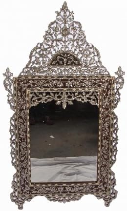 BuyKnight Antique mirror vintage Ottoman style old Syrian with mother of pearl - MOP00021