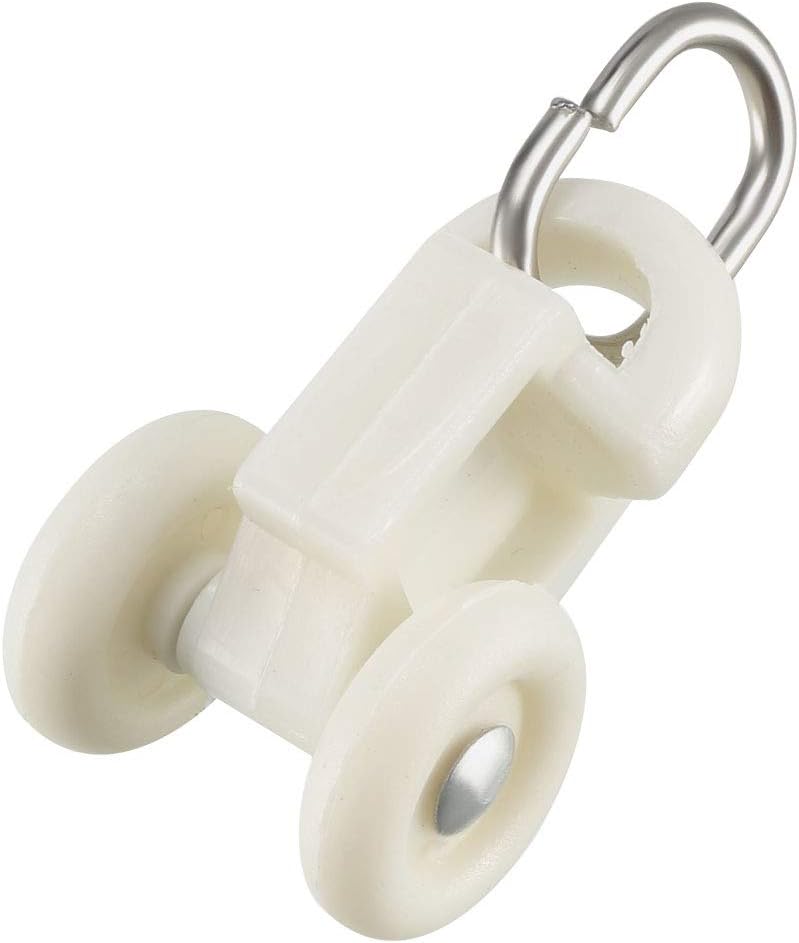 Sourcingmap Curtain Track Rollers Plastic Twin Wheel Carriers Drapery