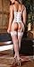 Women’s Sexy Adults Sex Exotic Lingerie Body Stockings Lace Diaphanous Underwear Sleepwear Plus Sizes (M, White)