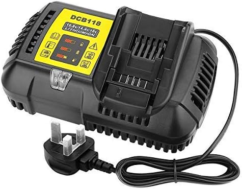 OPSON 12V ~ 18V DCB118 Li-Ion Battery Charger for DeWalt DCB118 DCB120 DCB127 DCB200 DCB203 DCB204 DCB204BT DCB205 DCB205BT DCB606 etc