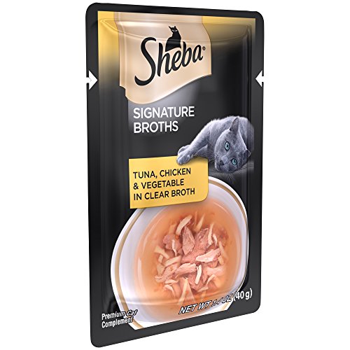SHEBA Signature Broths Tuna, Chicken & Vegetable in Clear Broth Wet Cat Food (24 Count)