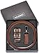 Marino Men’s Genuine Leather Ratchet Dress Belt with Automatic Buckle, Enclosed in an Elegant Gift Box - Brown and Silver - Custom XL: Up to 54