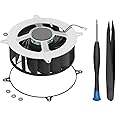 ElecGear PS5 Internal Cooling Fan (Rev. C), Additional Shockproof Sealing O-Ring and Repair Tool Kit Screwdriver, CPU and Case Fan Replacement for PlayStation 5