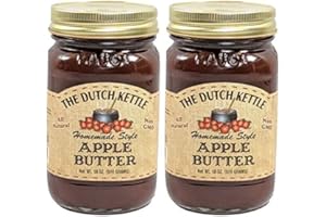 GENERIC The Dutch Kettle Amish Homemade Style Apple Butter 2 - 18 Oz. Jars Made From The Finest Ingredients Non-GMO No Preservatives