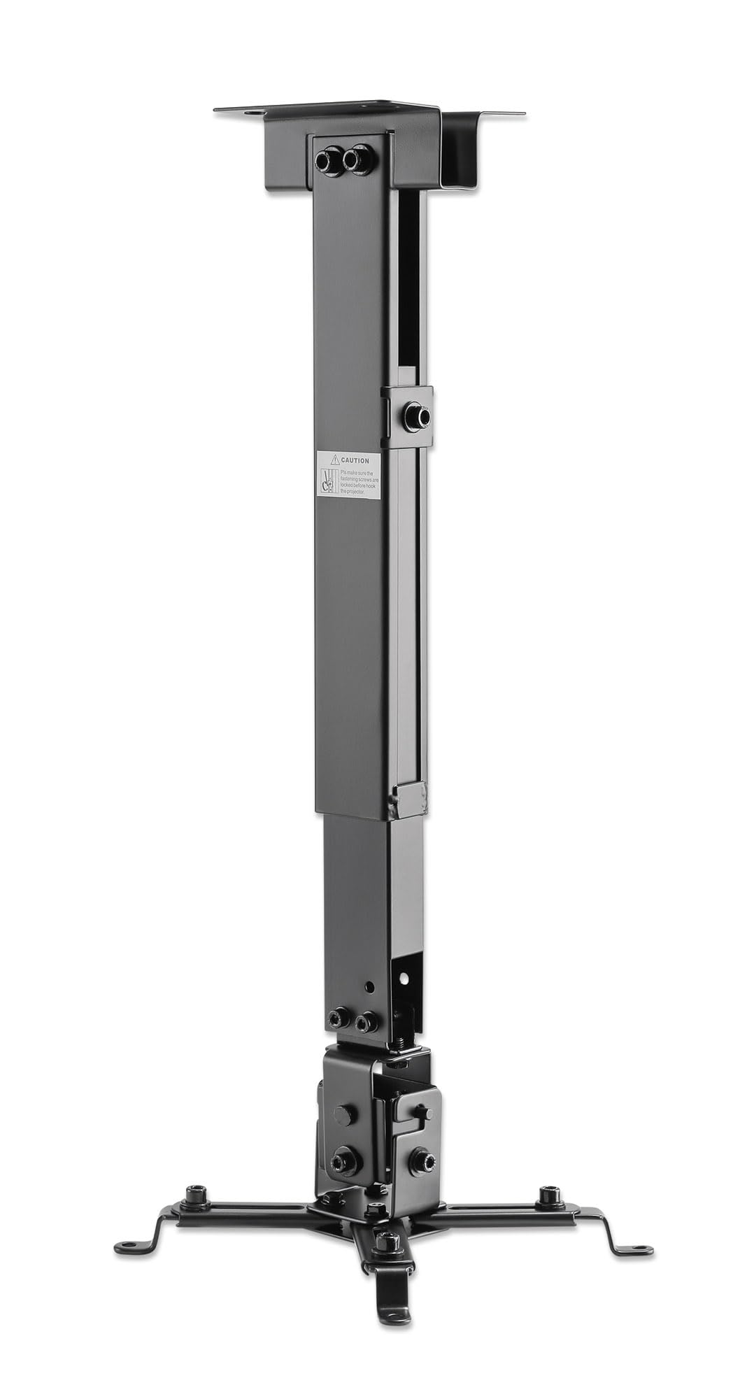 Manhattan Projector Mount, Ceiling or Wall, Tilt & Swivel, Height Range: 43-65cm, Max 20kg, Black, Lifetime Warranty