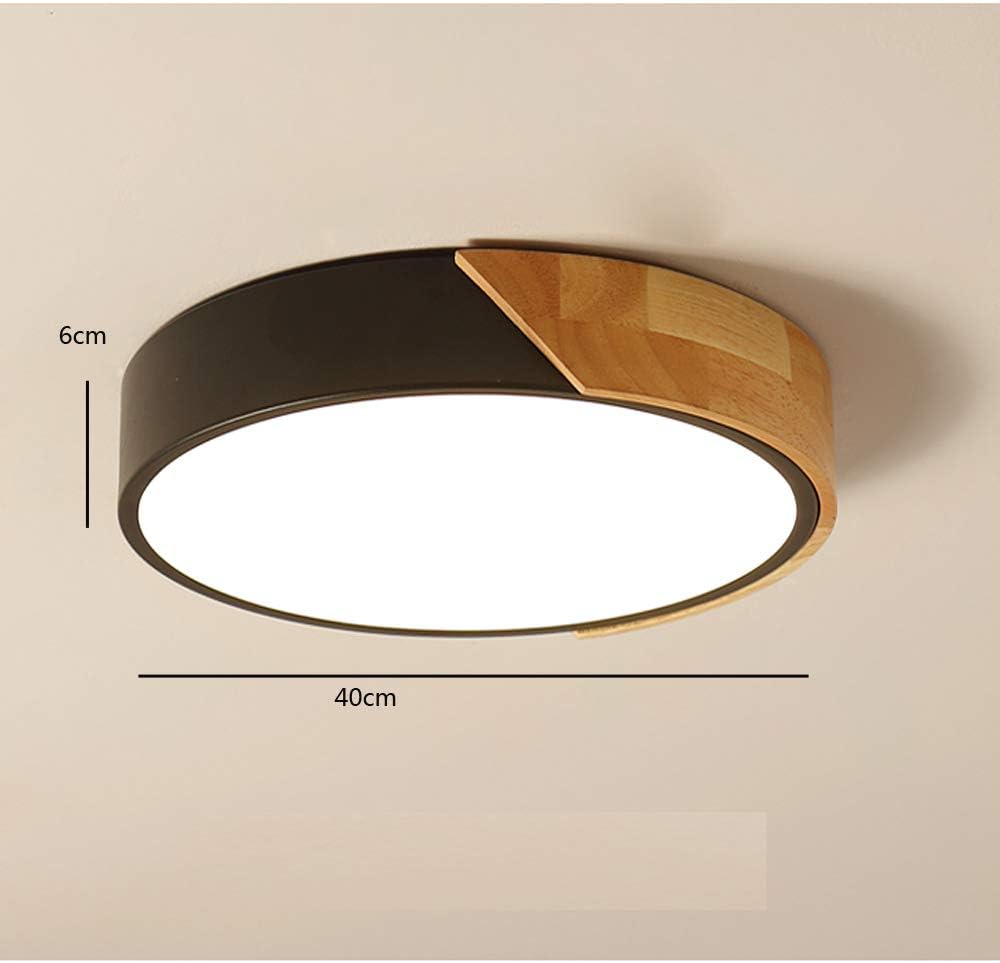 Deckenleuchte Holz Lampe Rund Holzlampe Dimmbar Mit Fernbedienung Eiche