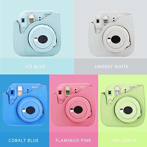 SAIKA Protective Case for Fujifilm Instax Mini 9 Instant Camera. Also Fits the Mini 8 and Mini 8+ Camera - Pomegranate Red