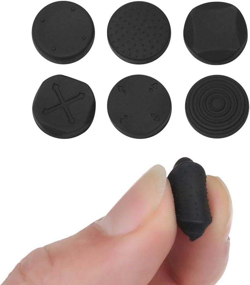 6Pcs Black Silicone Thumb Stick Grips Caps Analog Thumbstick Joystick Cap for PlayStation Vita Cases and Storage for PS Vita PSV 2000 PSV 1000