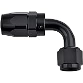EVIL ENERGY 6AN Hose End Fitting 90 Degree Swivel for CPE Braided Hose Black