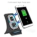 NOPNOG Fast Wireless Charger Stand 2 Coils Built-in Fan with Good Heat Dissipation for iPhone8 iPhone X Samsung Galaxy S8, S8 plus, S7, S7 Edge and All QI-Enabled Devices (Adapter not Included)