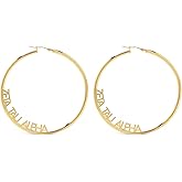 Sorority Shop Zeta Tau Alpha- Hoop 18K Gold Plated Dainty Earrings for Women - Zeta Tau Alpha Jewelry with Ideal 2" Diameter Hoops - Zeta Tau Alpha Gifts
