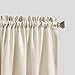 jinchan Casual Weave Semi Sheer Curtains 63 Inch Length Rod Pocket Linen Textured Privacy Voile Panel Window and Door Draperies 2 Panels Beige