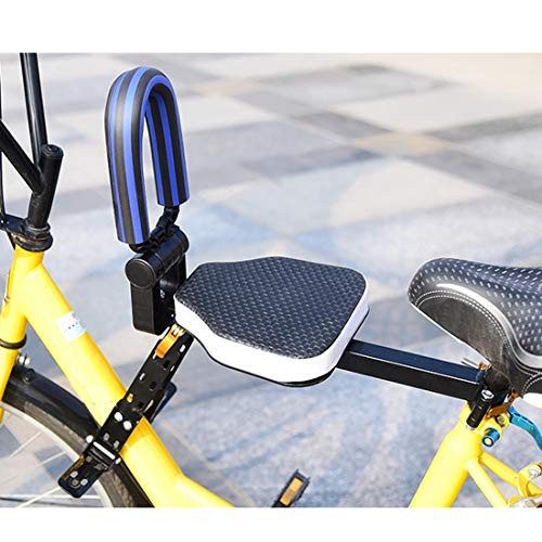 Together-life Child Bike Seats Front Mount Kids Bike Safety Seat with Armrest and Pedal Bicycle Front Seat Saddle Cushion