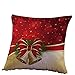 FUNIC Christmas Pillow Case, Christmas Sofa Bed Home Decoration Linen Square Cushion Covers