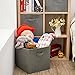 EZOWare Set of 4 Folding Fabric Basket Bin, 13x15x13 inch Collapsible Organizer Storage Cube with Handles for Home, Bedroom, Nursery, Office, Kids Playroom - Gray