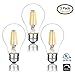 (3-PACK) 8-Watt LED Dimmable Vinatge Filament 75 Watt Equivalent Warm White A19 Light Bulbs, UL-Listed