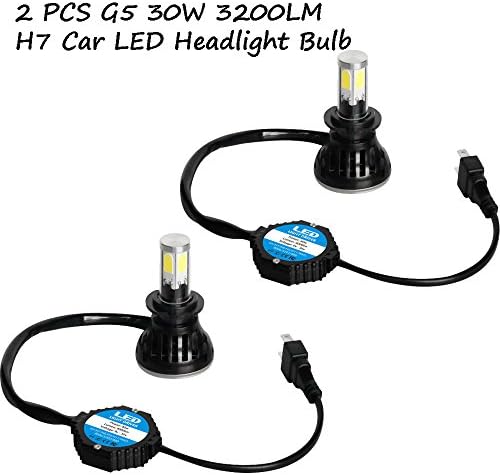 Aokland Automotive LED Headlight Bulbs 2 PCS 3200LM 6000K G5 30W COB H7 Car Head Light Lamp Bulb Car LED Headlight Bulb