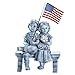 Collections Etc Kids on Bench Patriotic Outdoor Lawn Ornament Garden Statue Yard Decoration
