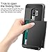 Vofolen Cover for Galaxy S9 Case Wallet Card Slot Holder Sliding Hidden ID Pocket Dual Layer Heavy Duty Protection Rugged Hard Shell TPU Bumper Armor Protective Case for Samsung Galaxy S9 (Black)