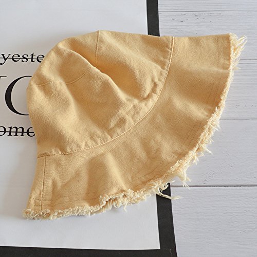 Kentop Hut Bob Fischerhut aus Baumwolle Sonnenhut Faltbarer Hut Anglerhut Stil konische Kanten Mode einfarbig (Grau) – Bild 8