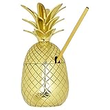 The Royal Hawaiian Pineapple Tumbler ~ Gold 18 Ounce ~