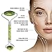 Jade Roller - Jade Roller For Face - Face Roller - Facial Roller - Gua Sha - Real 100% Jade - Face Massager For Wrinkles, Puffiness, Anti Aging - Durable, No Squeak - Bonus Face Brush Cleanser