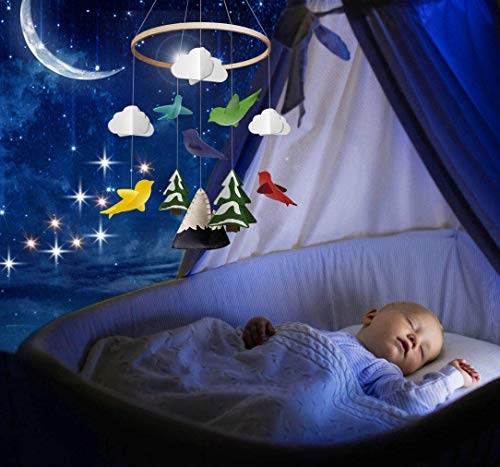 Baby Crib Mobile by Giftsfarm, Woodland Baby Mobile, Crib Mobile for Boys and Girls Nursery Décor