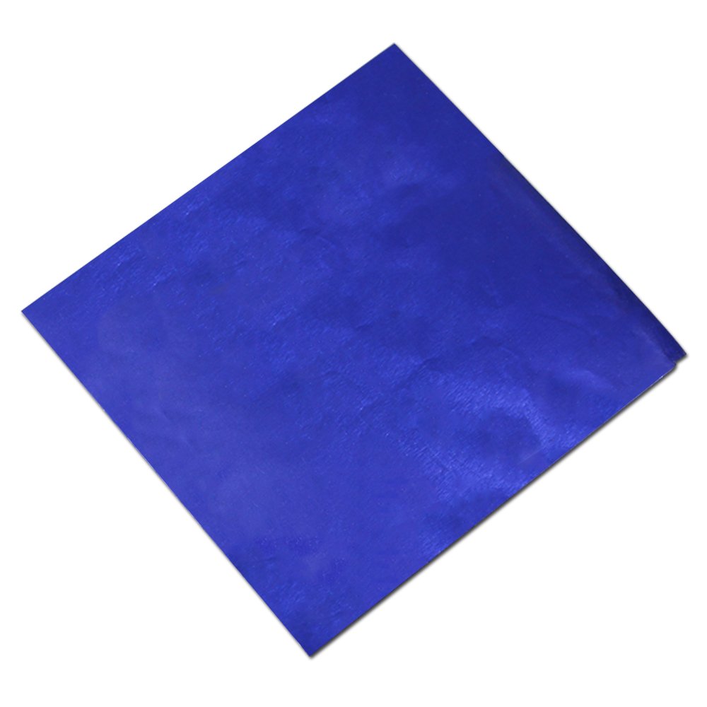 PABCK 500 Pcs 5 Colors Chocolate Wrappers Aluminium Foil Paper Wrapping Papers Square Sweets Lolly Paper Food Candy Tin Foil Wrapper for Candy Packaging Decoration (4x4 inches)