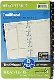 Day-Timer 928001701 Daily Planner Refill January 2017 - December 2017, Two Page Per Day, 5.5 x 8.5-Inches, Desk Size, Traditional