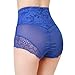 Shymay Women's Tummy Control Panties Lace Trim Sheer High Waist Brief Shapewear