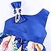 NSSMWTTC Flower Girls Dresses Child Christmas Halloween Formal Bridesmaid New Year Knee Dress (Blue,150)