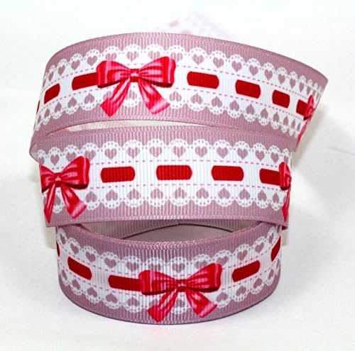mdribbons 1 Inch 50 Yards/Roll Mother's Day Series Print Ribbon-Hair Bow Hair Clip Accessories Making Supplies,Gift Card Party Decoration Fabric Tape
