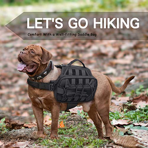 Petmolico Dog Saddle Bag, Dog Pack Saddle Bag Hound Harness Hiking
