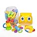 Baby Rattles Set 12Pcs Chewing Silicone Teether Shaker Infant Grasping Grab Toy Spin Shaking Bell Musical Toy Set, Early Educational Toy with Storage Box for Toddler Newborn Baby Infant Boys Girls