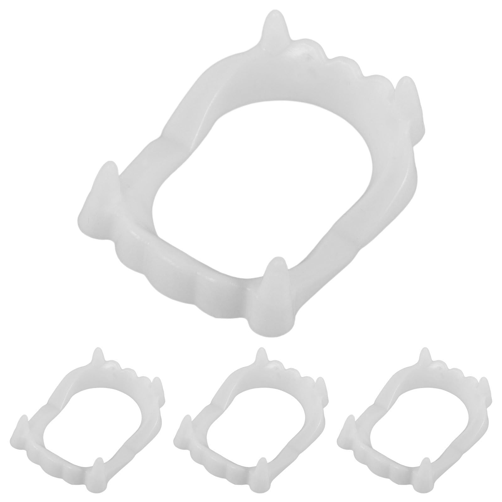 TOYANDONA 4 Pack Vampire Teeth Halloween White Teeth Fangs Teeth Vampire Fangs Fake Fangs for kids Adult Halloween Cosplay Costume Cosplay