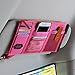 Multi-function Colorful Auto Car Visor Vehicle Sun Visor Storage/Tissue Bag Holder A09-4-012(pink)