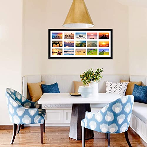 MEBRUDY 4x6 Collage Picture Frames with 15 Openings, 2 Pack Black Multi