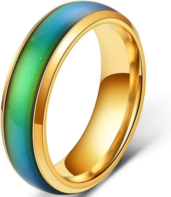 Amazon Co Jp 4mm ステンレススチール 温度感知 色が変わる 結婚指輪 ムードリング ジュエリー