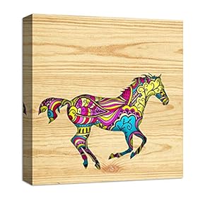 Canvas Wall Art Abstract Beautiful Colorful Animals Painting Artwork for Home Prints Framed - 12x12 inches