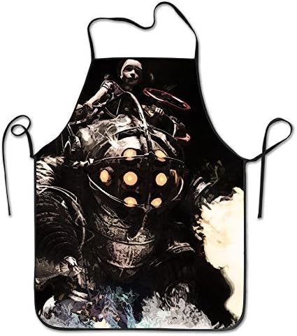 KINDO Bioshock Action Figures Adventure Game Barbecue Apron For Kitchen / Work