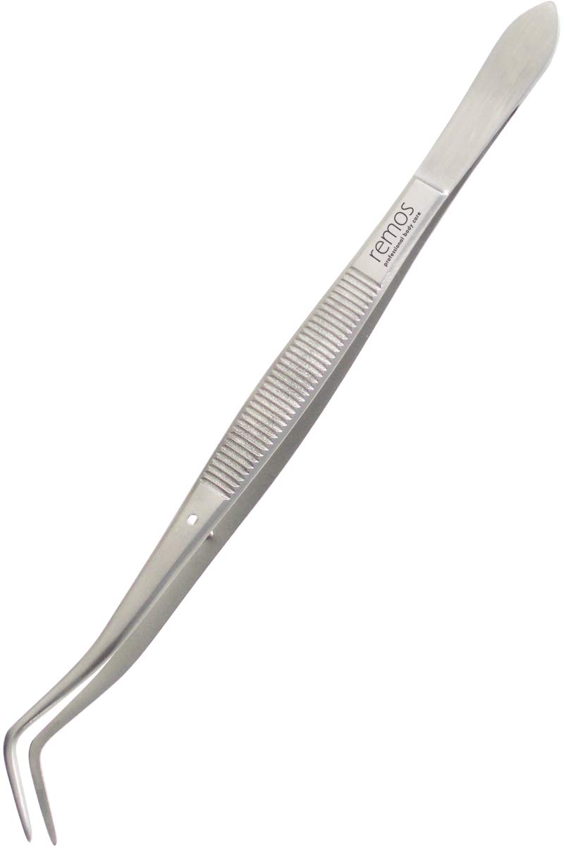 REMOS Tweezers Smooth gripping Area, Curved, Length 16 cm