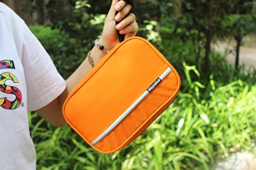 Travelling Toiletry Bag, Dopobo Portable Hanging Water-Resistant Wash Bag for Travelling, Business Trip, Camping(orange)