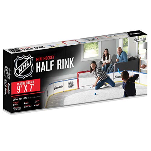 Franklin Sports Mini Hockey Rink Set Half Rink Knee Hockey Goal, Mini