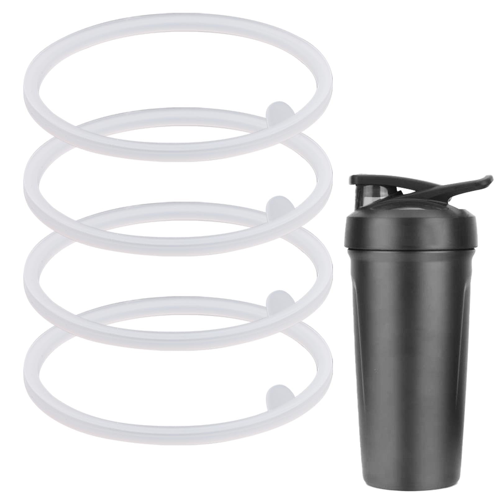 Photo 1 of 4pcs Lid Gasket Replacement for Blender Bottle Strada Flip Shaker Cup Water Bottle Parts Accessories Leak-Proof, Silicone Seal Ring for Blenderbottle Strada Flip Shaker 24 oz 28 oz