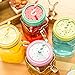 Cosmos 8 Pcs Regular Mouth Mason Jar Lids Decorative Metal Jar Lids Compatible with Mason Jars Canning Jars, Straw Hole Design in Assorted 4 Colors Pattern