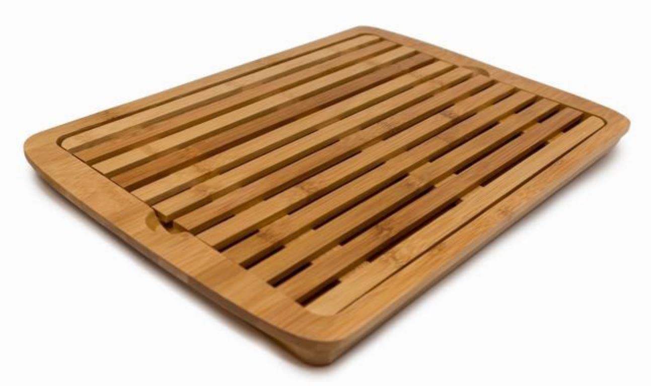 NERTHUS FIH 675 Crumb Deposit Cutting, Specially Designed Bread Board, Bamboo Brown