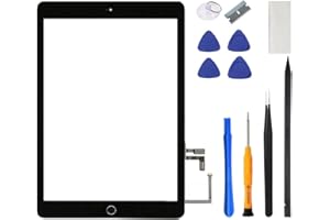 VDASO for iPad 5 5th Gen Screen Replacement A1822 A1823 2017 Digitizer 9.7 Inch, for iPad 5th Generation Touch Glass with Home Button, Repair Tool Kit (Black)