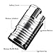 Lighter,4 Jet Torch Lighter Windproof Turbo Quadruple Flame Gas Butane Refillable Torch Lighter with Punch Cutter Tool and Butane Window,Gadgets for Men